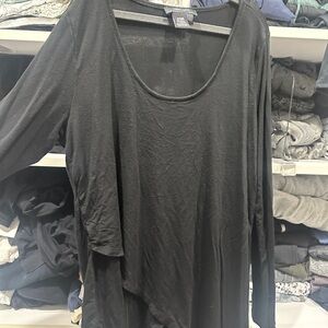 Karen Kane Black Women’s Scoop Neck Long Sleeve Top